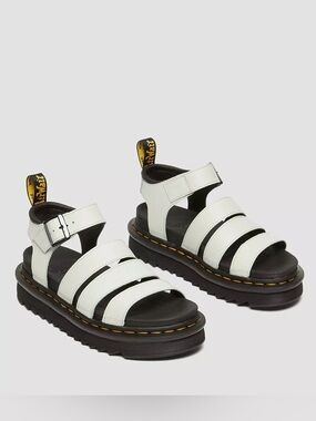 Dr. Martens White Leather Strappy Sandals NWOT